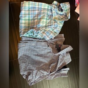 Boys lot of 2 bundle vineyard vines size large 16 Button-Up Shirts blue EUC